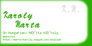 karoly marta business card